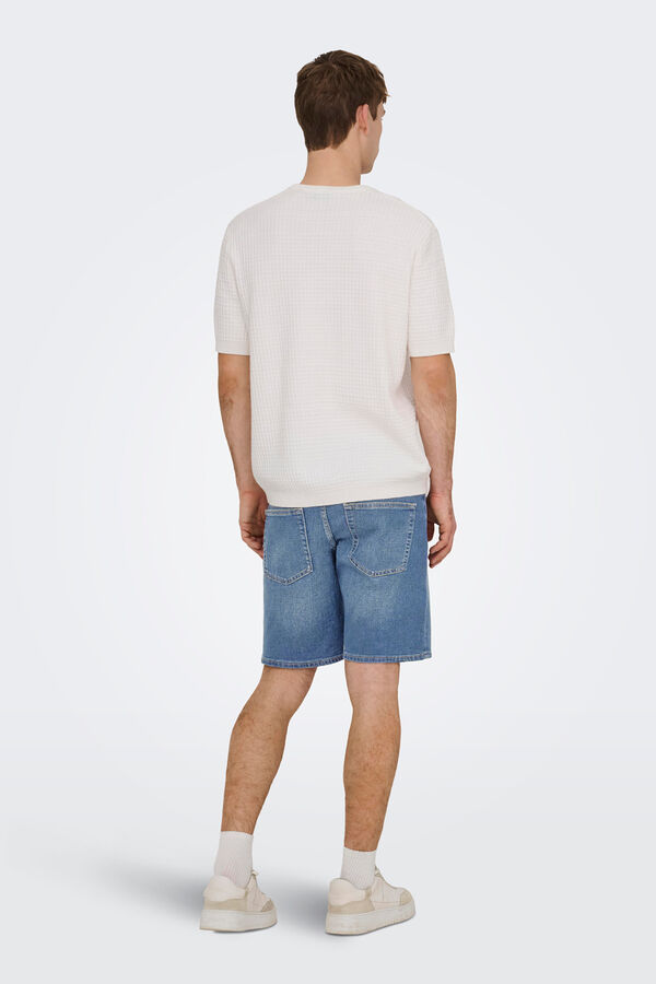 Only & Sons Bermuda de ganga azul