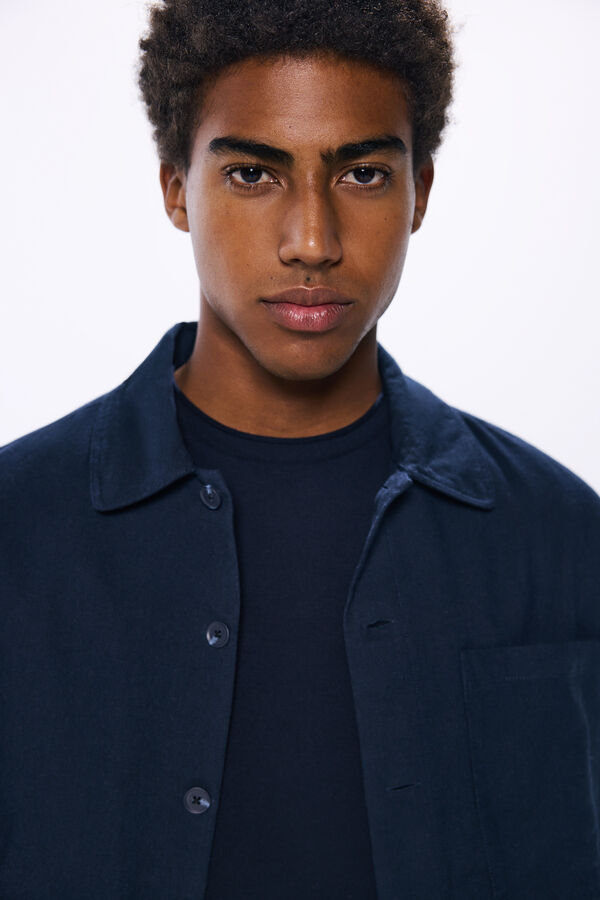 Springfield Camisa tipo l&atilde; azul