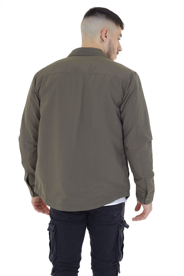 Brave Soul Sobrecamisa com fecho-&eacute;clair Caqui escuro
