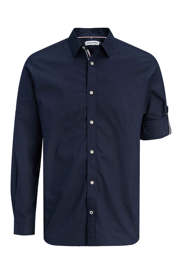 Jack & Jones Camisa manga comprida em algod&atilde;o azul