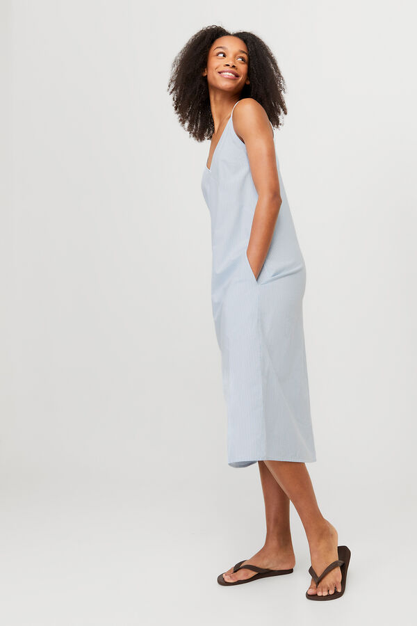 Jack & Jones Vestido midi tirantes azul