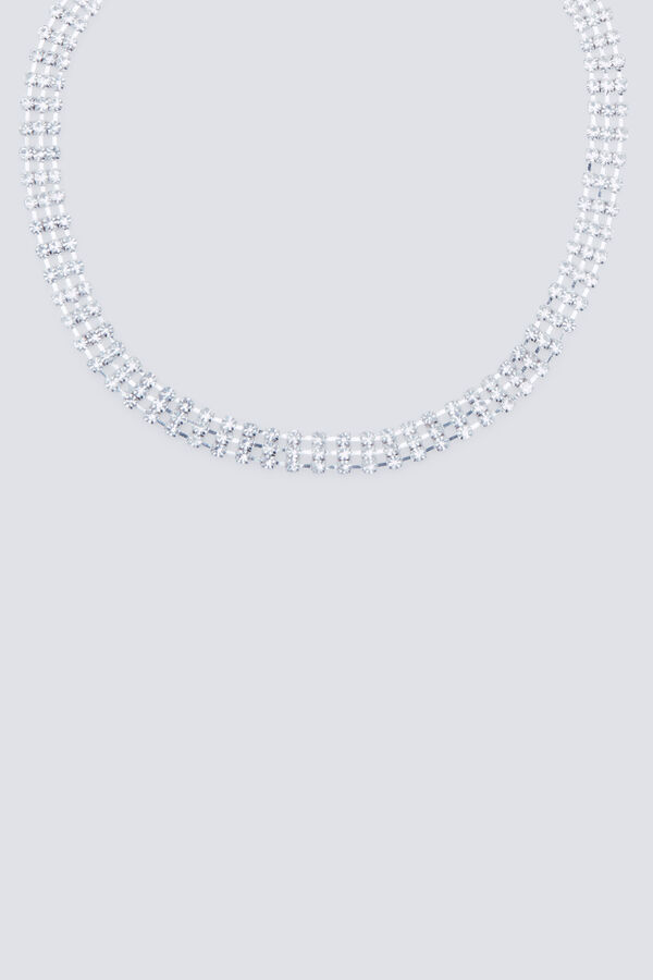 Springfield Collar chocker piedras brillantes gris