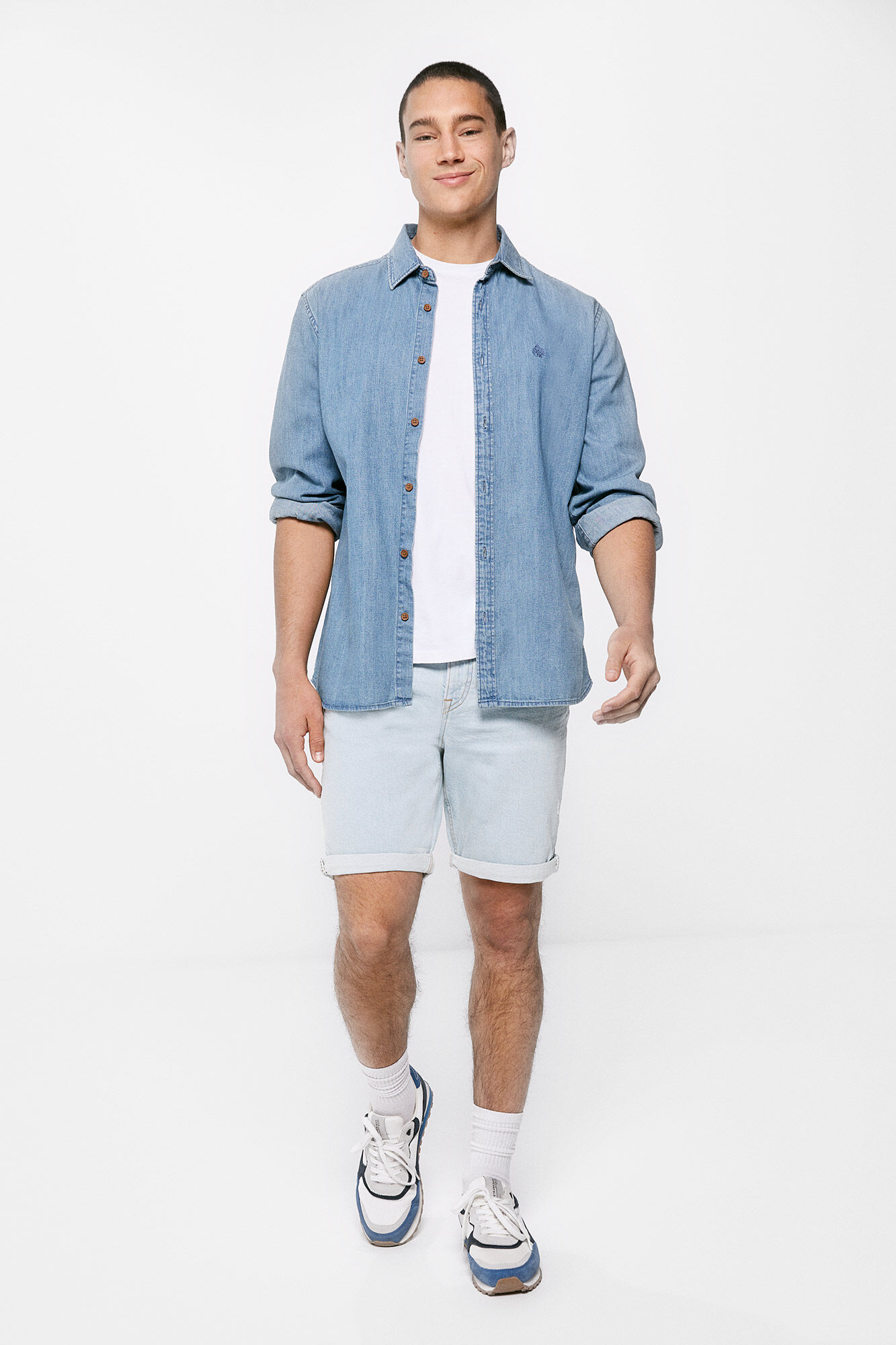 Springfield Bermuda vaquera slim lavado muy claro