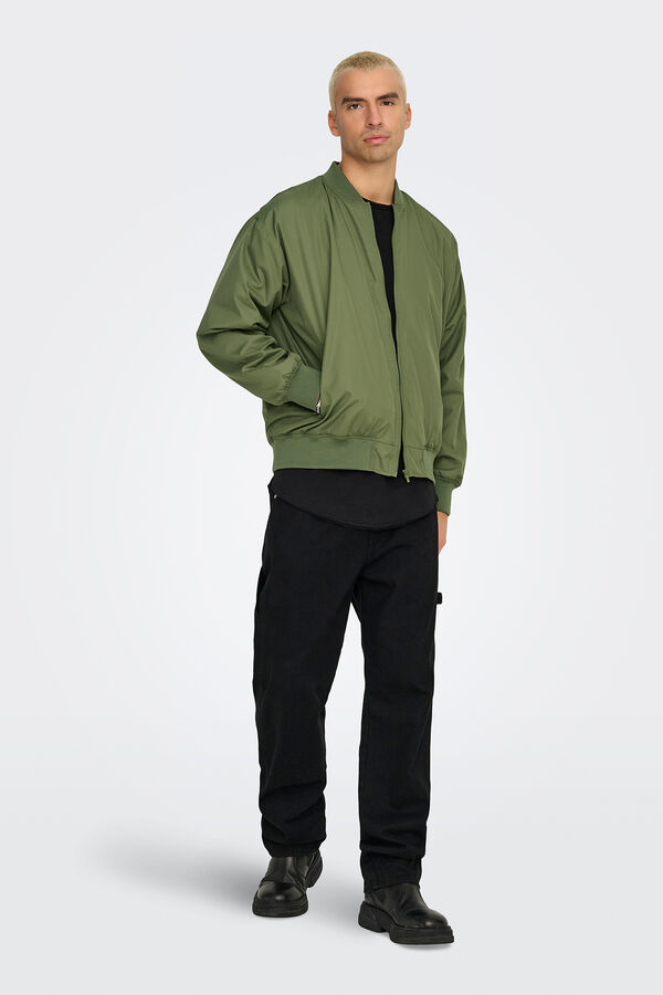 Only & Sons Herrenjacke im Bomberjacke. verde