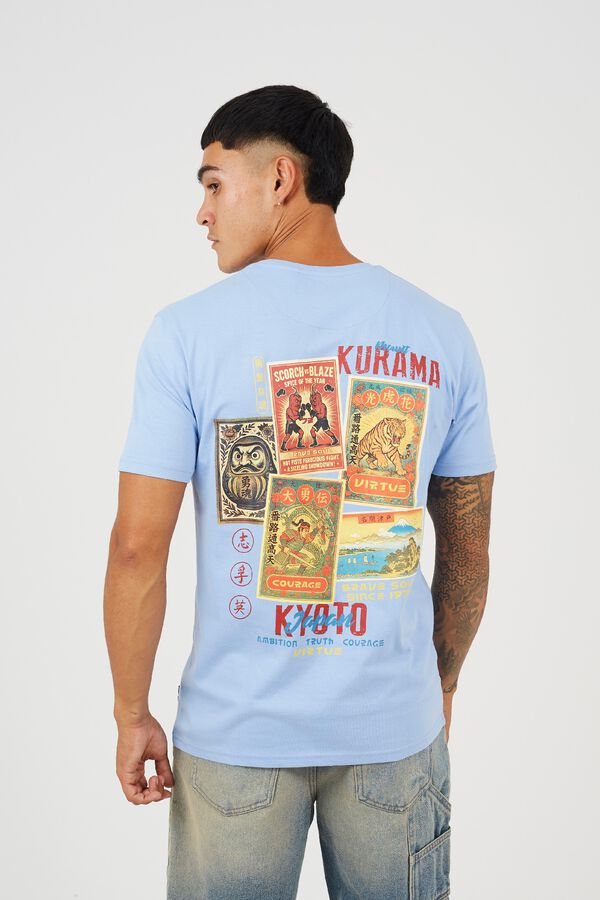 Brave Soul T-shirt de manga curta estampada azul