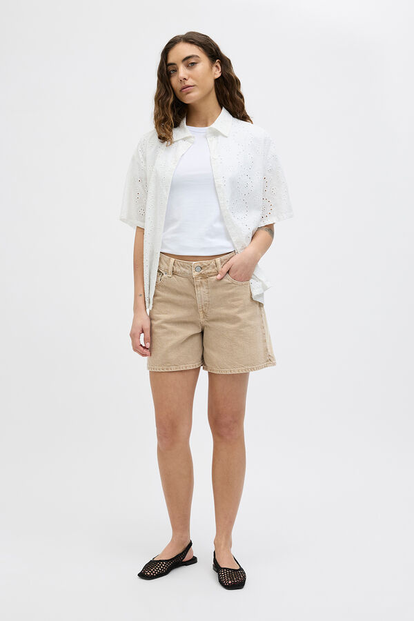 Jack & Jones Shorts denim com caimento relaxado bege