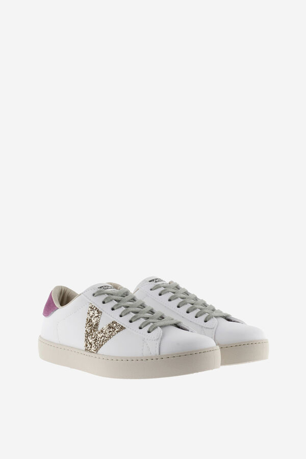 Victoria Zapatillas detalle glitter fucsia