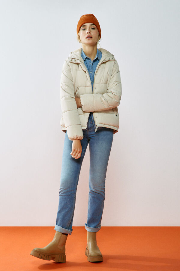 Springfield Chaqueta Acolchada Poli&eacute;ster Reciclado beige