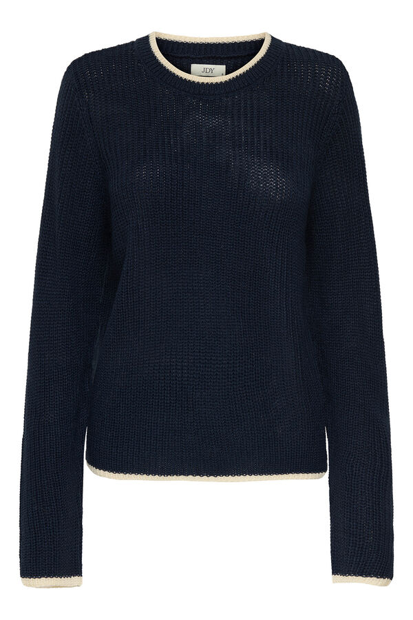 JDY Jersey cuello redondo azul