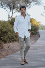 Celopman Camisa Estructura Punto blanco