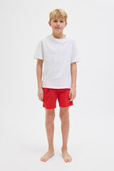 Jack & Jones Junior Shorts de banho com estampado de logo vermelho