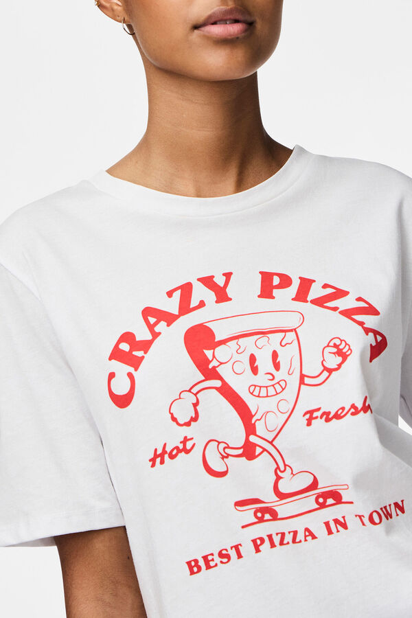 Pieces Camiseta gr&aacute;fica manga corta blanco