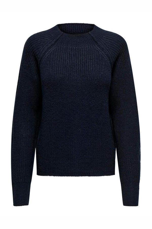 JDY Camisola com gola Perkins azul