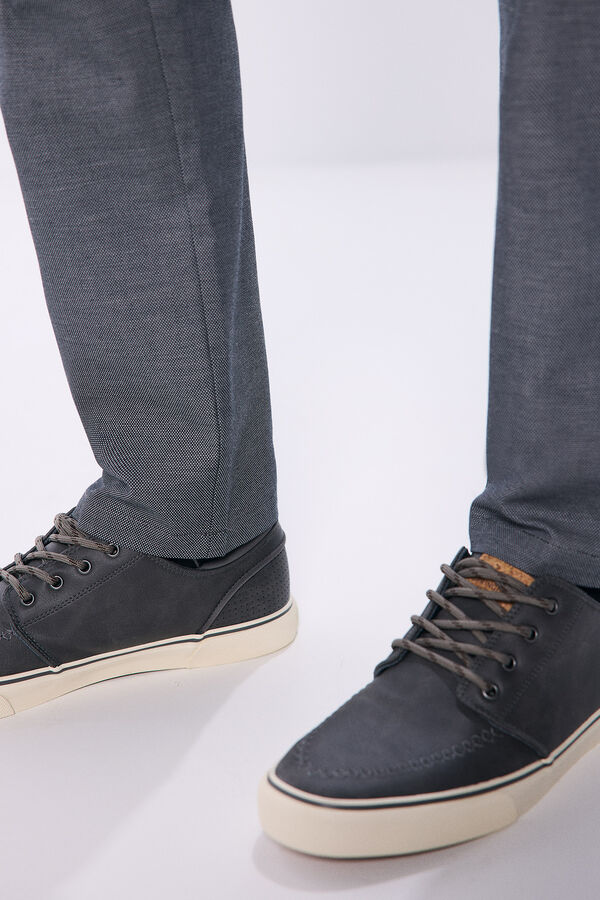 Springfield Pantalón chino vestir comfort slim fit gris