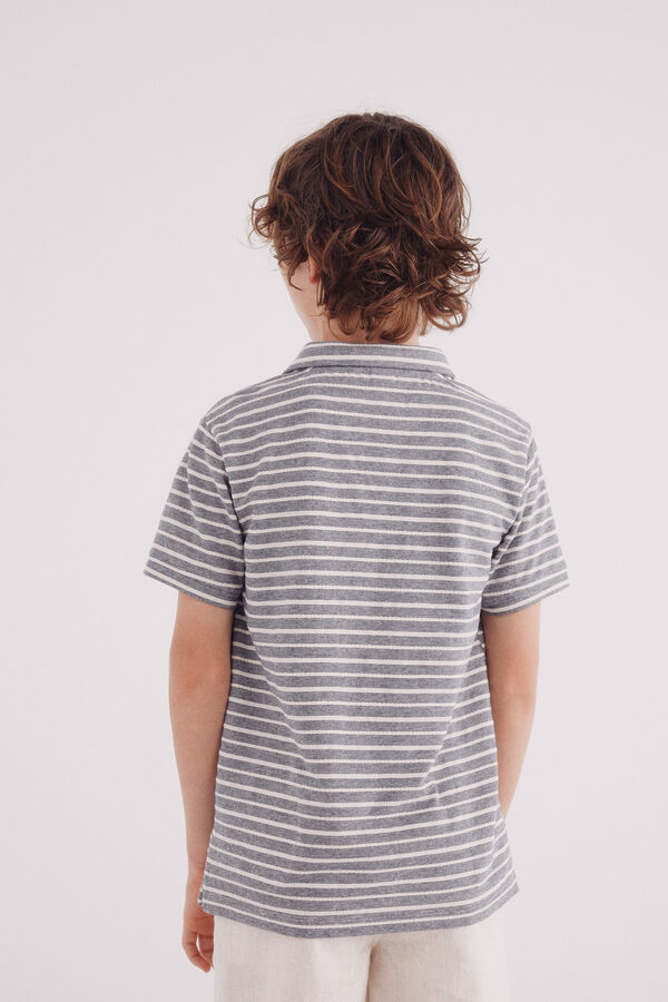 Springfield Kids Camisa polo riscas para meninos azul