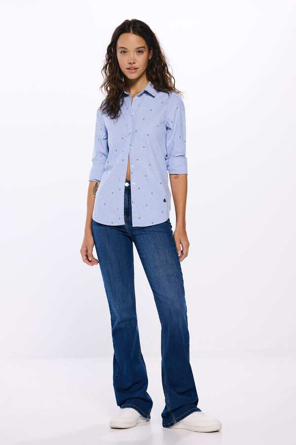 Springfield Camisa Oxford estampado