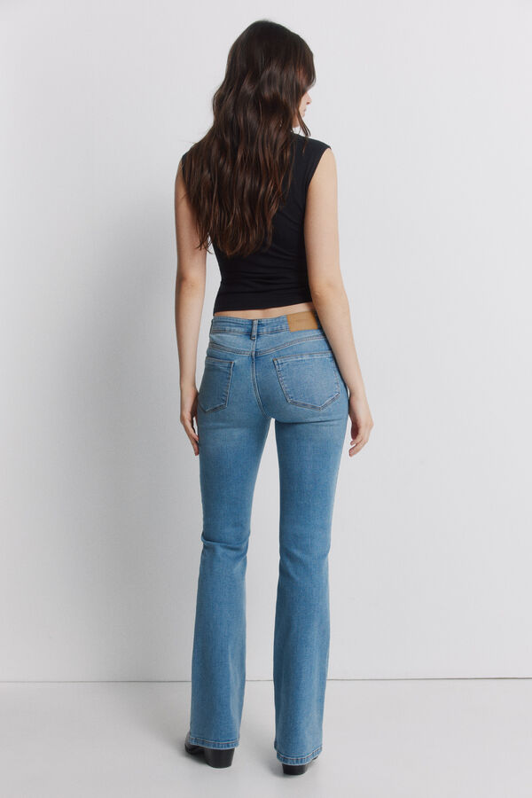 Springfield Jeans cintura m&eacute;dia flare  azul