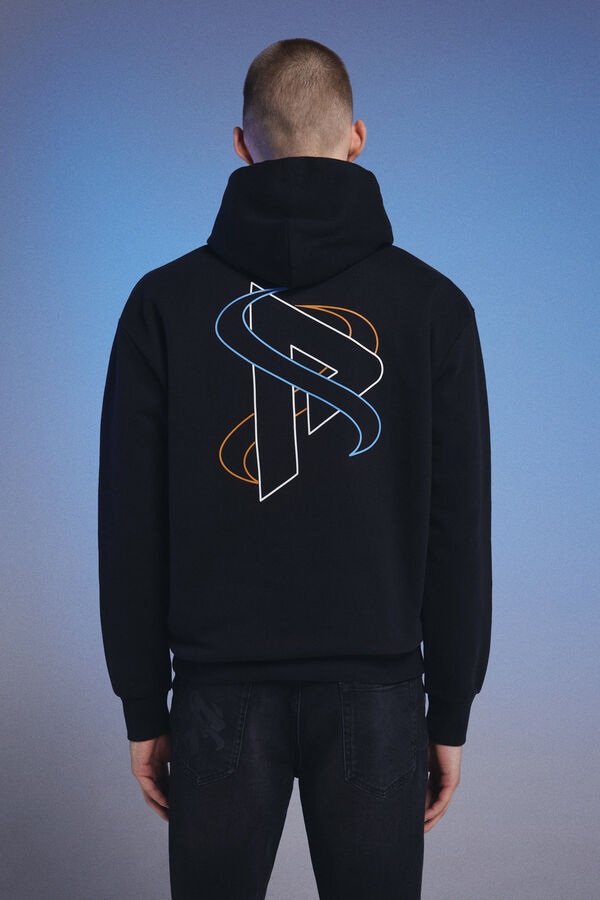 Springfield Sudadera capucha logo Pedri x Springfield negro
