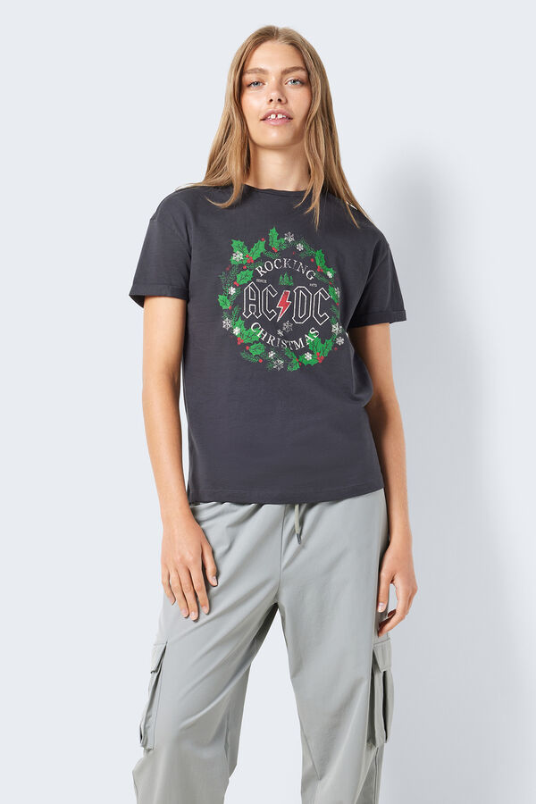 Noisy May T-shirt manga curta "ACDC" preto