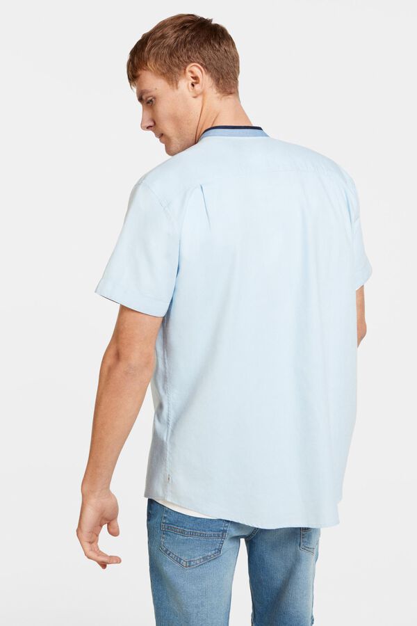 Springfield Camisa dobby mao estampado azul