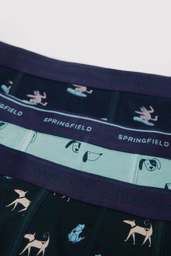 Springfield Pack 3 boxers perros verde