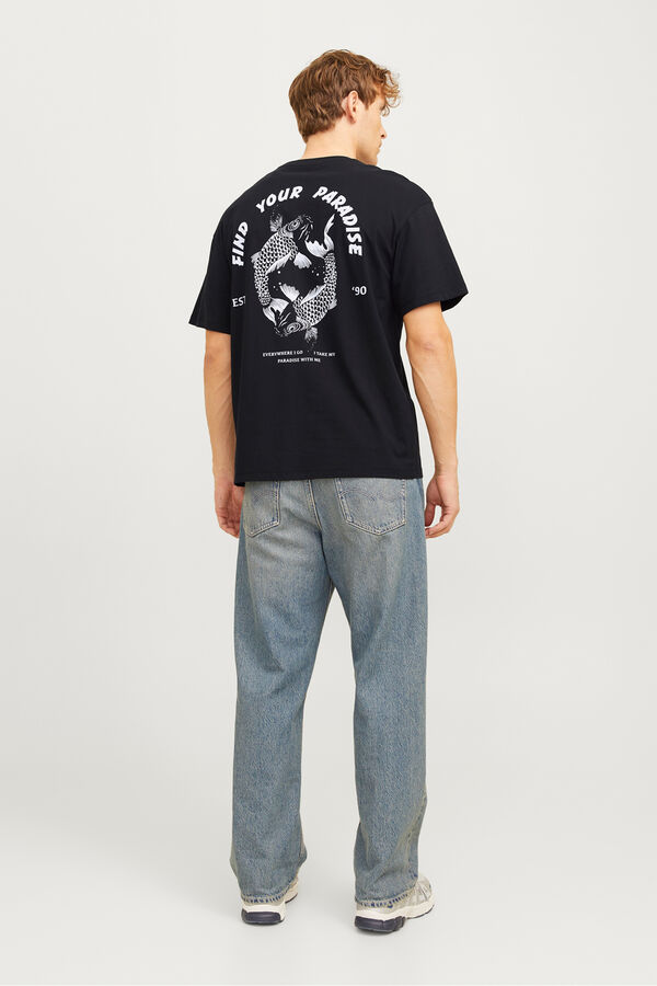 Jack & Jones T-shirt back print preto