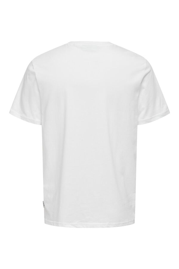Only & Sons T-shirt com desenho frontal branco