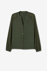 Tiffosi Blusa Plumeti Efeito Enrugado verde