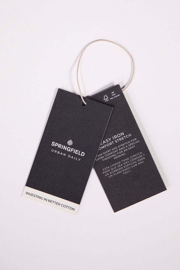 Springfield Camisa algod&oacute;n cepillado nude