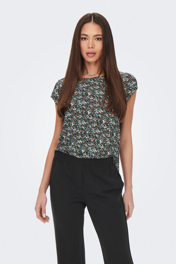 Only Camisola de manga curta verde