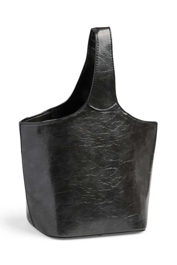Pieces Bolso asa mediano cuadrado negro