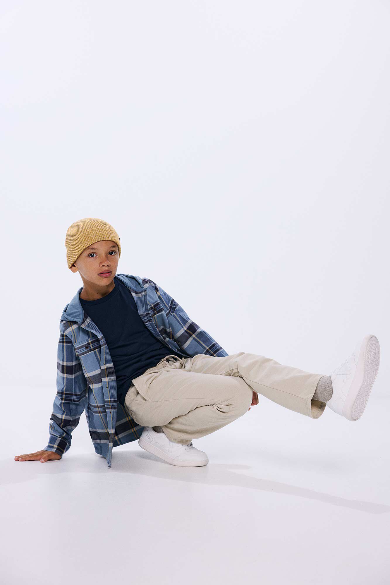 Springfield Kids Camisa com padr&atilde;o de xadrez e capuz para menino