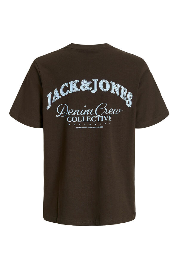 Jack & Jones Junior Camiseta com estampa nas costas e regular fit castanho