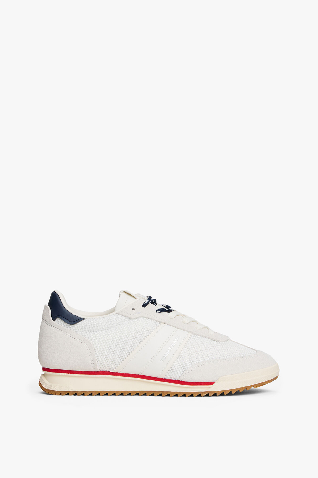 Tommy Jeans T&ecirc;nis Tommy Jeans branco com detalhes em azul e vermelho