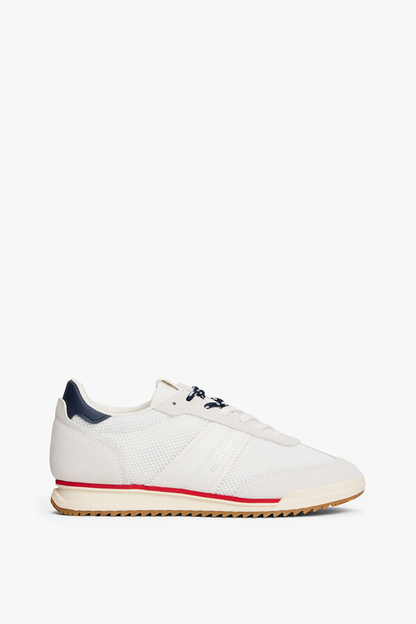 Tommy Jeans T&ecirc;nis Tommy Jeans branco com detalhes em azul e vermelho azul