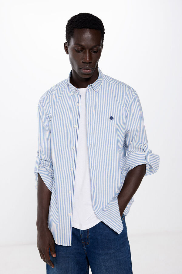 Springfield Camisa polo leve riscas azul