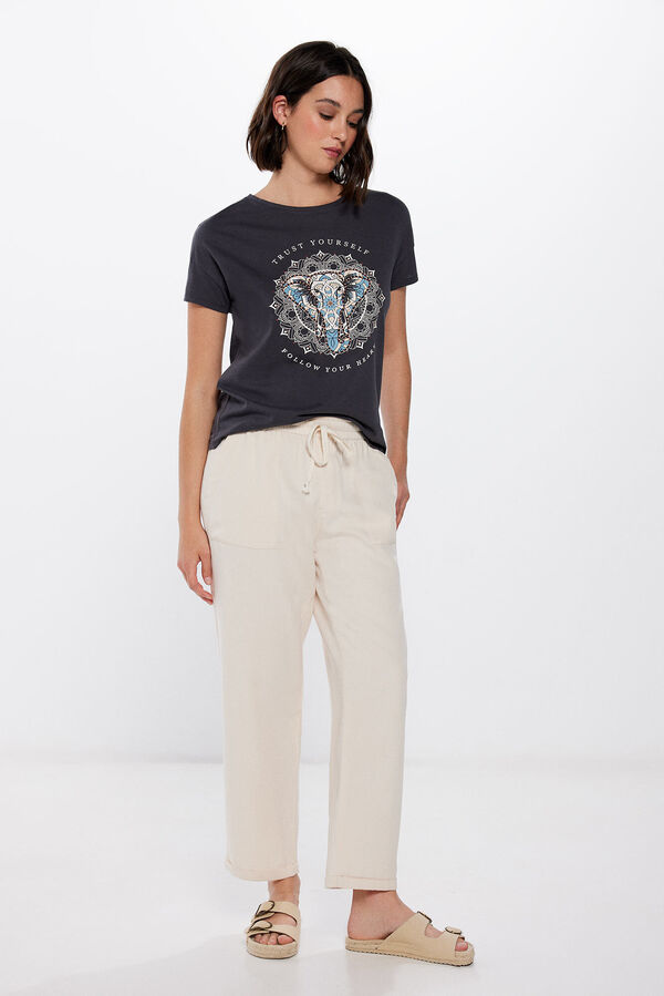 Springfield Camiseta Gr&aacute;fica &Eacute;tnica amarillo