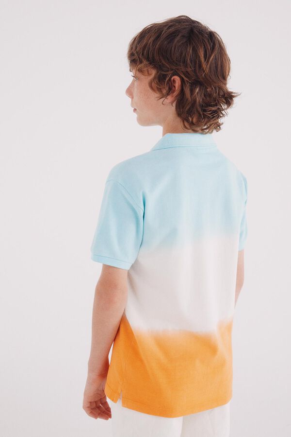 Springfield Kids Polo dip dye menino azul