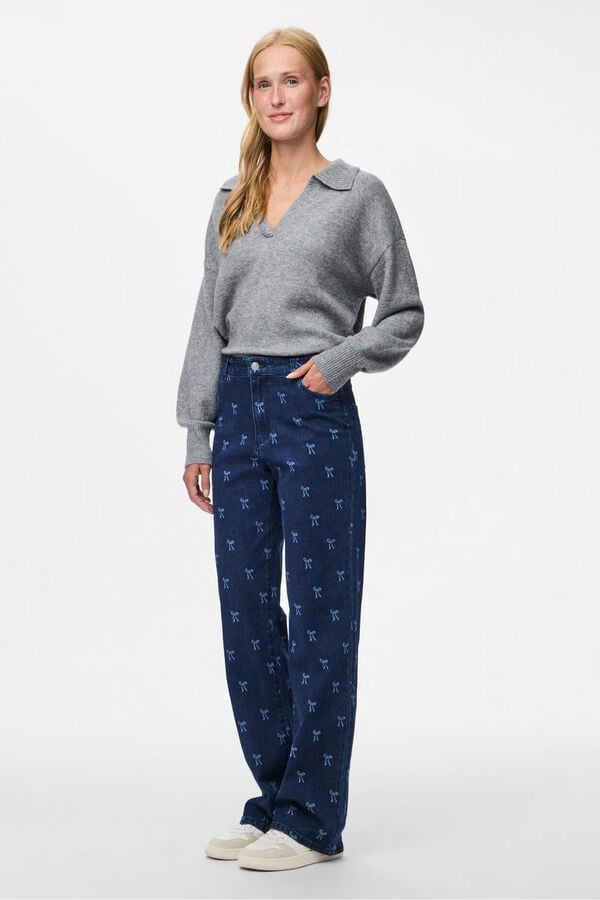 Pieces Jean relax estampado lazo azul