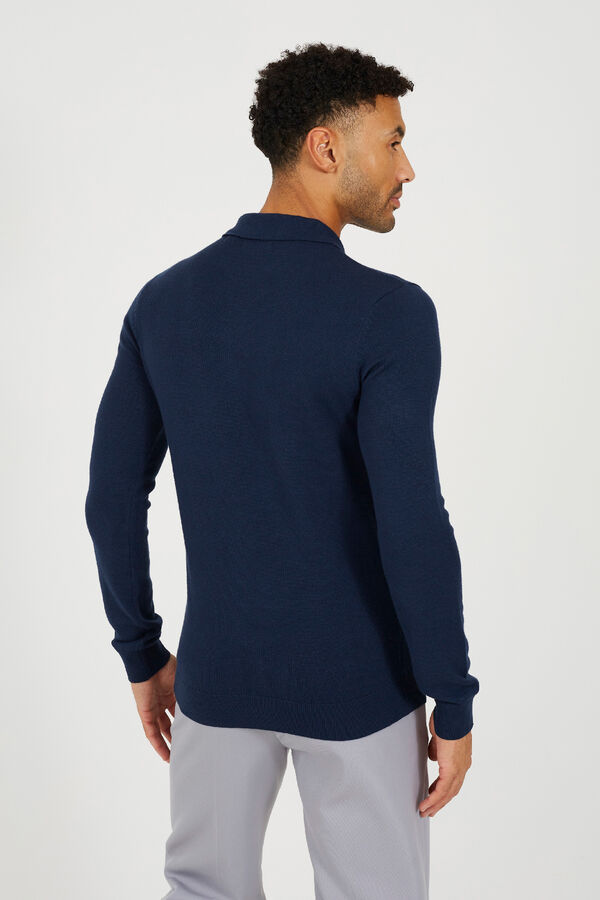 Brave Soul Polo de malha azul