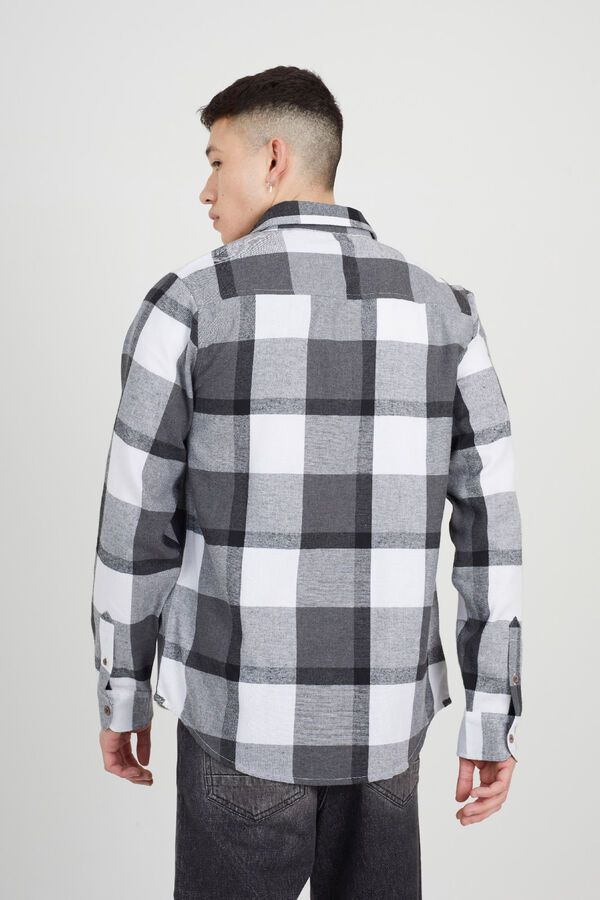 Brave Soul Camisa a cuadros gris
