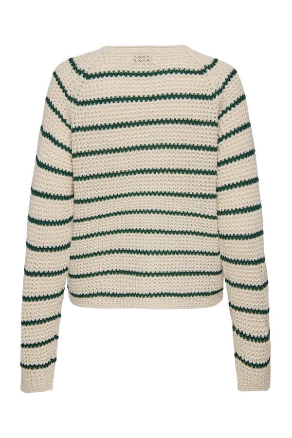 JDY Camisola &agrave;s riscas branco