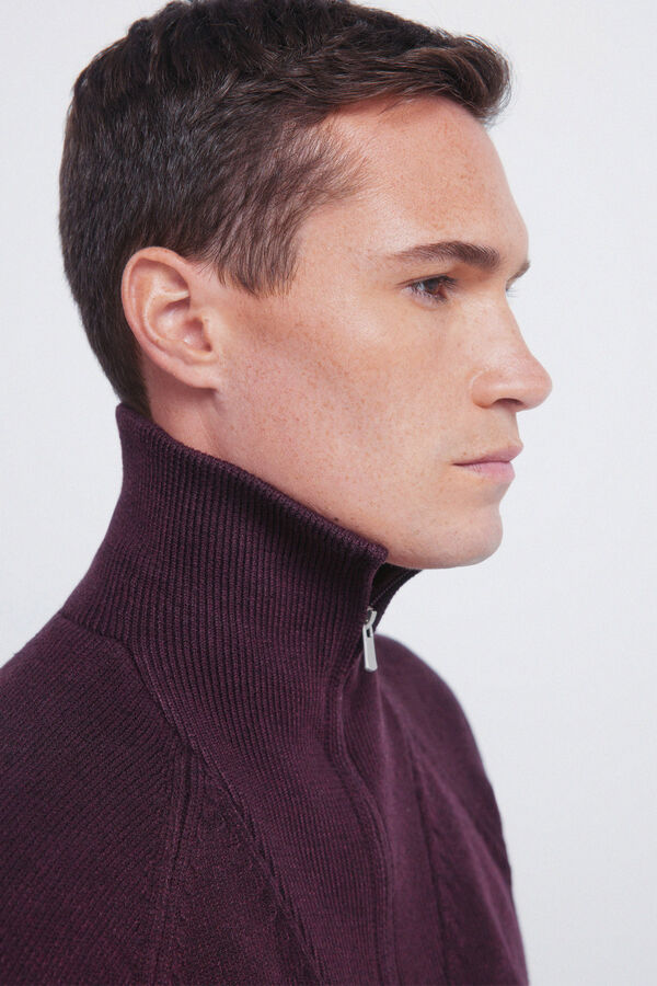 Springfield Jersey moda cuello camionero naranja