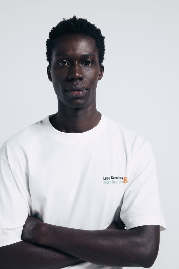 Springfield Camiseta Continue Crescendo bege