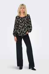 Only Blusa fluida de manga larga negro