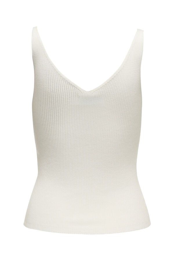 JDY malha de al&ccedil;as branco