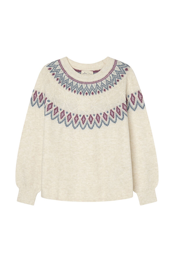 Springfield Camisola sanefas jacquard l&uacute;rex rosa