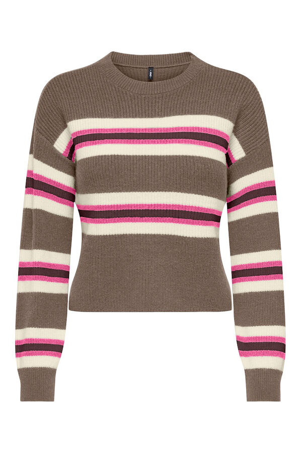 Only Jersey de rayas nude