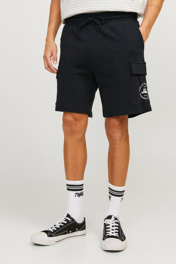 Jack & Jones Pantal&oacute;n corto tipo cargo negro