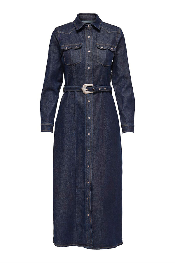 Only Vestido vaquero largo azul